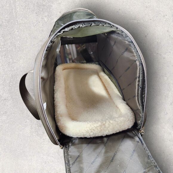 Joan & David Quilted Olive Green Pet Carrier Travel Bag Sherpa Pad Small Animal - Picture 11 of 14